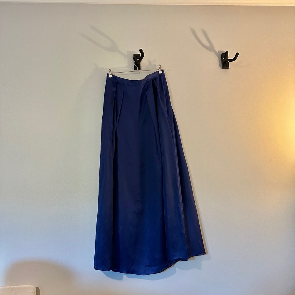 St John Blue/Purple Silk Skirt, size 12, NWOT